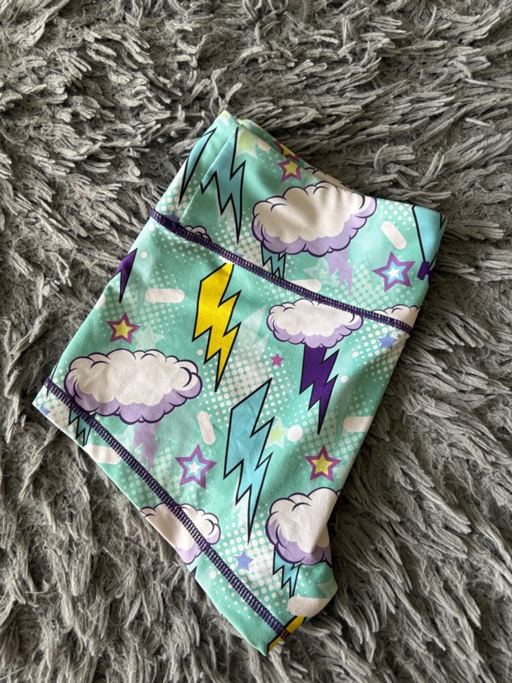 Wodbottom Aqua Cloud & Lightning Athletic Shorts - Picture 5 of 5